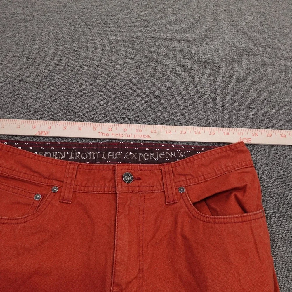 PrAna Pants Mens 34x29 Orange Slim Fit Organic Cotton Stretch Chino Casual